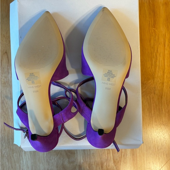 Nine West Purple Strappy Heels - Picture 5 of 5